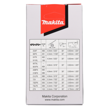 CHAINE TRONCONNEUSE MAK 21BPX 38CM 64MAIL - 191H29 6 - 0088381563154 - D'ORIGINE MAKITA