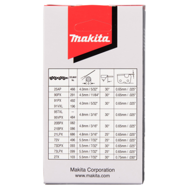 CHAINE TRONCONNEUSE MAK 21LPX 38CM 64MAIL - 191H35 1 - 0088381563215 - D'ORIGINE MAKITA