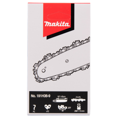 CHAINE TRONCONNEUSE MAK 21LPX 45CM 72MAIL - 191H36 9 - 0088381563222 - D'ORIGINE MAKITA