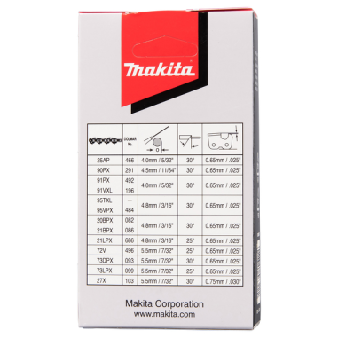 CHAINE TRONCONNEUSE MAK 21LPX 45CM 72MAIL - 191H36 9 - 0088381563222 - D'ORIGINE MAKITA