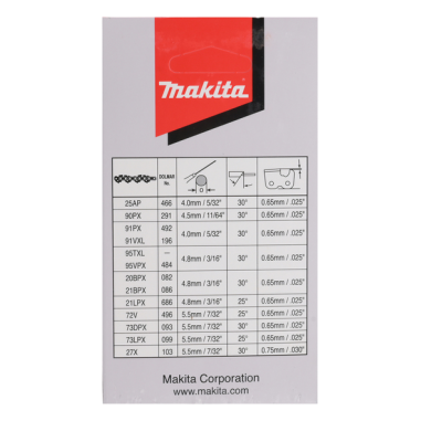 CHAINE TRONCONNEUSE MAK 73LPX 40CM 60MAIL - 191H49 0 - 0088381563352 - D'ORIGINE MAKITA