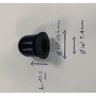 POMPE AMORCAGE DE CARBURATEUR/ Øext:18.6mm Øint:9.1mm h:19.5 mm / TG TF - PIECE DETACHEE D'ORIGINE KAWASAKI