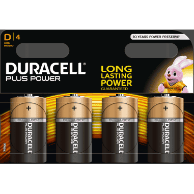 PACK DE 4 PILES LR20 - CYLINDRIQUE - 1.5V - DURACELL