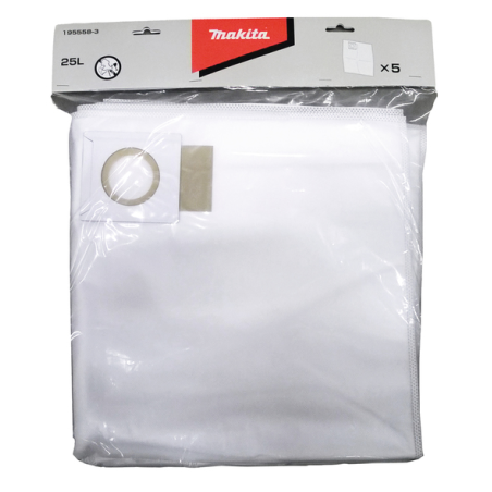 FILTRE SAC SET H (LOT de 5) / 195558 3 / 0088381370486 - D'ORIGINE MAKITA