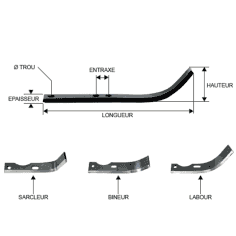 COUTEAU FRAISE GAUCHE L 210 mm 2