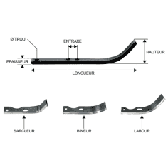 COUTEAU FRAISE - DROIT B 200 mm 2