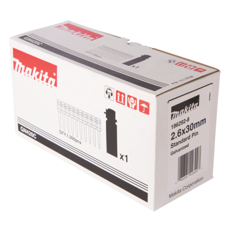 CLOUS BETON C6 2,6X30MM (1000PCS + 1CART) / 196292 8 / 3240890909640 - D'ORIGINE MAKITA