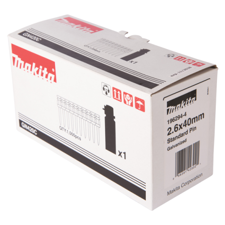 CLOUS BETON C6 2,6X40MM (1000PCS + 1CART) / 196294 4 / 0088381423021 - D'ORIGINE MAKITA