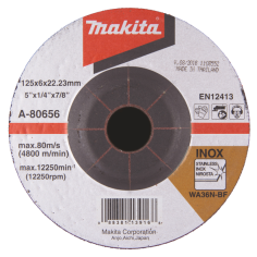 MEULE INOX 125X6 WA36N 2,5G - A 80656 - 0088381139168 - D'ORIGINE MAKITA