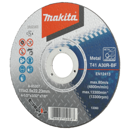 DISC TRONC MET 115X2.5 A30R 2G / A 85307 / 0088381150583 - D'ORIGINE MAKITA