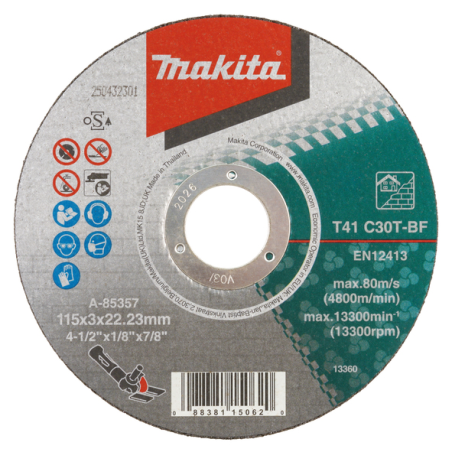 DISC TRONC MAT 115X3 C30T 2G / A 85357 / 0088381150620 - D'ORIGINE MAKITA