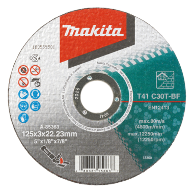 DISC TRONC TMAT 125X3 C30T 2G / A 85363 / 0088381150637 - D'ORIGINE MAKITA