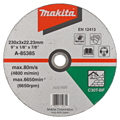 DISC TRONC MAT 230X3 C30T 2G / A 85385 / 0088381150651 - D'ORIGINE MAKITA