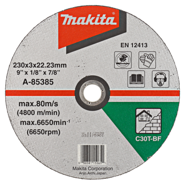 DISC TRONC MAT 230X3 C30T 2G / A 85385 / 0088381150651 - D'ORIGINE MAKITA
