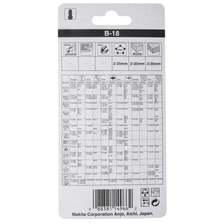 LAME B18 45 1,80 (BO,PL) - A 85709 - 0088381149662 - D'ORIGINE MAKITA