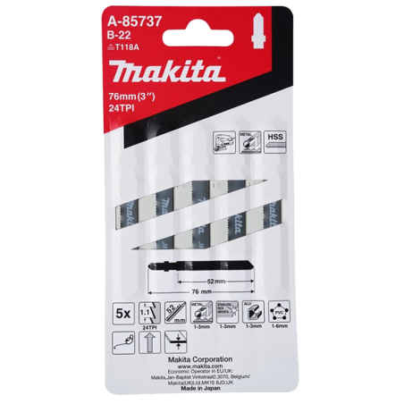 LAME B22 50 1,00 (PL,AL,OX) - A 85737 - 0088381149570 - D'ORIGINE MAKITA