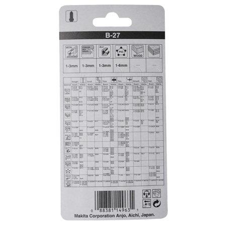 LAME B27 50 1,00 (PL,AL) - A 85787 - 0088381149631 - D'ORIGINE MAKITA