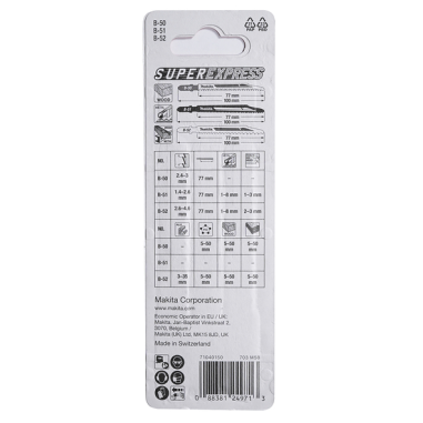 LAME S.EXPRESS ASSORT(3P) - B 06292 - 0088381249713 - D'ORIGINE MAKITA