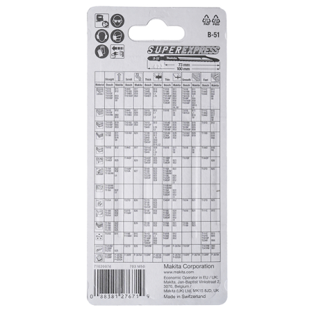 LAME B51 S.EXPRESS METAL (5P) - B 06476 - 0088381276719 - D'ORIGINE MAKITA