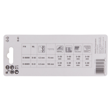 LAME B61 105 4,3 (3P) - B 06909 - 0088381289184 - D'ORIGINE MAKITA