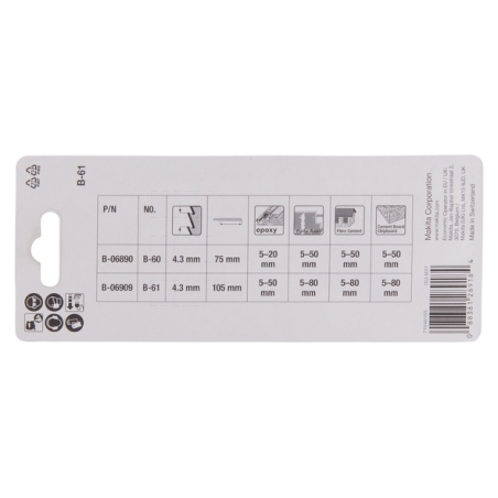 LAME B61 105 4,3 (3P) - B 06909 - 0088381289184 - D'ORIGINE MAKITA
