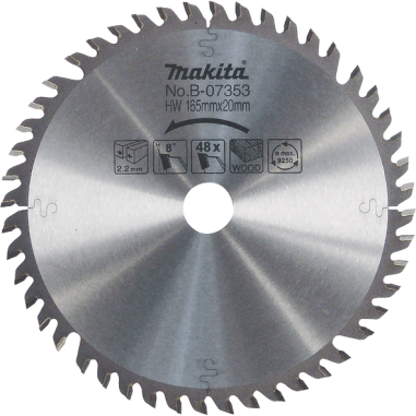 LAME TCT 165X48D POUR BOIS - B 07353 - 0088381313391 - D'ORIGINE MAKITA