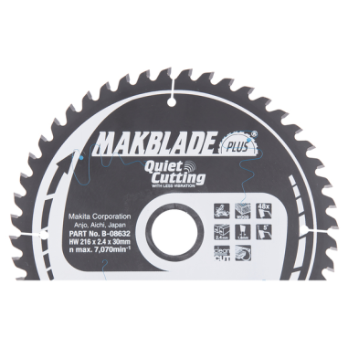 LAME TCT ST MAK+ 216-30-32 BOIS - B 08632 - 0088381336628 - D'ORIGINE MAKITA