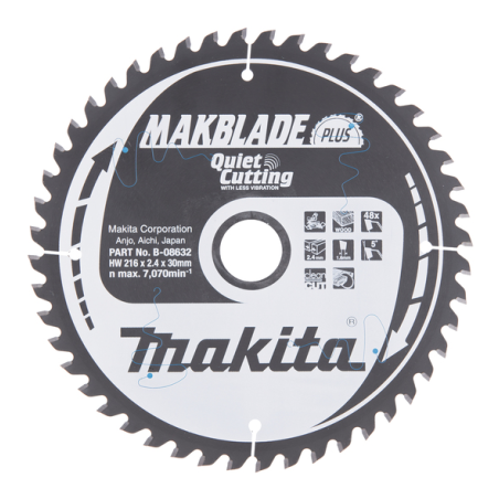 LAME TCT ST MAK+ 216-30-32 BOIS - B 08632 - 0088381336628 - D'ORIGINE MAKITA