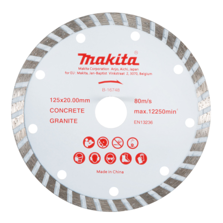 DISQUE DIAMANT CRENELE 125x20MM / B 16748 / 0088381367318 - D'ORIGINE MAKITA
