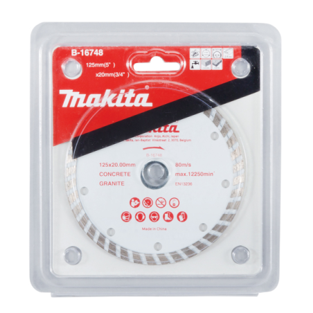 DISQUE DIAMANT CRENELE 125x20MM / B 16748 / 0088381367318 - D'ORIGINE MAKITA