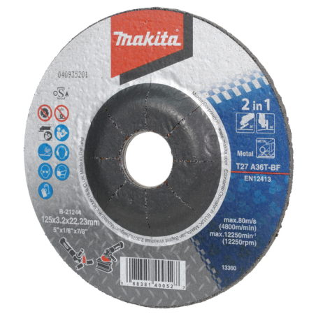 MEULE MET 125X3,2 A36T - B 21244 - 0088381400527 - D'ORIGINE MAKITA MEULE MET 125X3,2 A36T - B 21244 - 0088381400527 - D'ORIGINE MAKITA