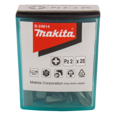 BOITE 25 EMBOUTS PZ2 25MM / B 24614 / 0088381409049 - D'ORIGINE MAKITA 2