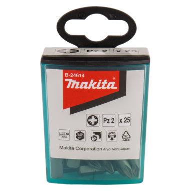 BOITE 25 EMBOUTS PZ2 25MM / B 24614 / 0088381409049 - D'ORIGINE MAKITA BOITE 25 EMBOUTS PZ2 25MM / B 24614 / 0088381409049 - D'ORIGINE MAKITA