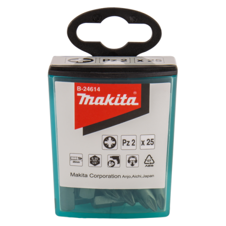BOITE 25 EMBOUTS PZ2 25MM / B 24614 / 0088381409049 - D'ORIGINE MAKITA BOITE 25 EMBOUTS PZ2 25MM / B 24614 / 0088381409049 - D'ORIGINE MAKITA