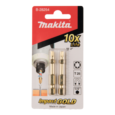 EMBOUT T25 50"IMPACT GOLD"2PCS / B 28254 / 0088381414173 - D'ORIGINE MAKITA