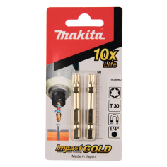 EMBOUT T30 50"IMPACT GOLD"2PCS / B 28260 / 0088381414180 - D'ORIGINE MAKITA 2