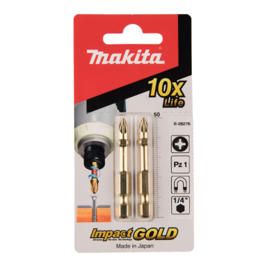 EMBOUT PZ1 50"IMPACT GOLD"2PCS / B 28276 / 0088381414197 - D'ORIGINE MAKITA