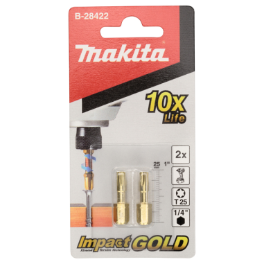 EMBOUT TORX25 25MM 2PCS / B 28422 / 0088381414340 - D'ORIGINE MAKITA