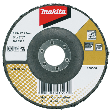 DISQUE DE DECAPAGE NOIR125 / B 28983 / 0088381415217 - D'ORIGINE MAKITA