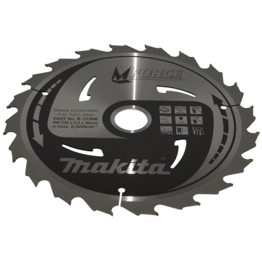 LAME CARBURE MFORCE BOIS 235X30MM 20D - B 31996 - 0088381420808 - D'ORIGINE MAKITA