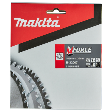 LAME CARBURE MFORCE BOIS 165X20MM 24D - B 32007 - 0088381420815 - D'ORIGINE MAKITA