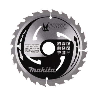 LAME CARBURE 185 30 24D M FORCE - B 32035 - 3240890933546 - D'ORIGINE MAKITA