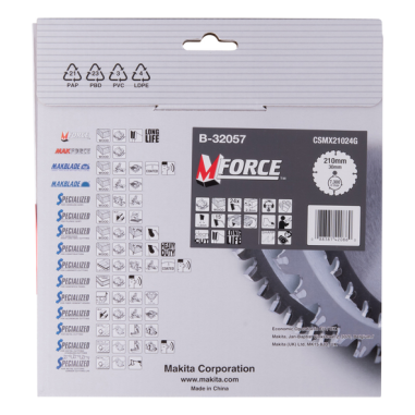LAME CARBURE MFORCE BOIS 210X30MM 24D - B 32057 - 0088381420860 - D'ORIGINE MAKITA