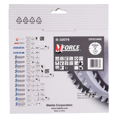 LAME CARBURE MFORCE BOIS 210X30MM 40D - B 32079 - 0088381420884 - D'ORIGINE MAKITA