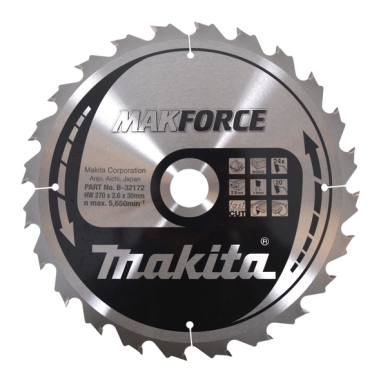 LAME TCT PO MAK 270-30-24 BOIS - B 32172 - 0088381420983 - D'ORIGINE MAKITA