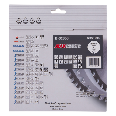 LAME TCT PO MAK 210-30-40 BOIS - B 32356 - 0088381421164 - D'ORIGINE MAKITA