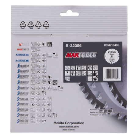 LAME TCT PO MAK 210-30-40 BOIS - B 32356 - 0088381421164 - D'ORIGINE MAKITA