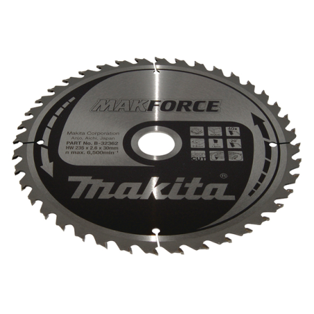 LAME TCT PO MAK 235-30-40 BOIS - B 32362 - 0088381421171 - D'ORIGINE MAKITA