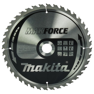LAME TCT PO MAK 270-30-40 BOIS - B 32378 - 0088381421188 - D'ORIGINE MAKITA