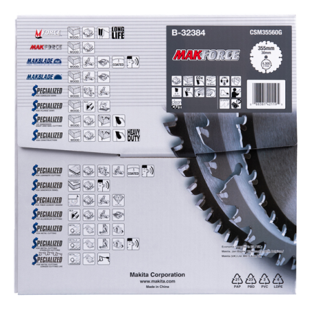 LAME TCT PO MAK 355-30-60 BOIS - B 32384 - 3240890933744 - D'ORIGINE MAKITA